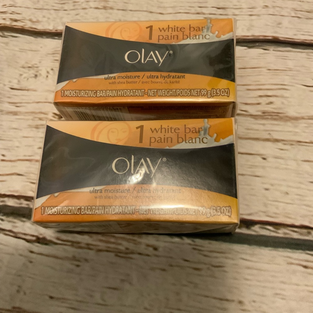 Olay Soap Bars Ultra Moisture With Shea‎ Butter 3.5 oz Each 2 Bars NEW SEALED.